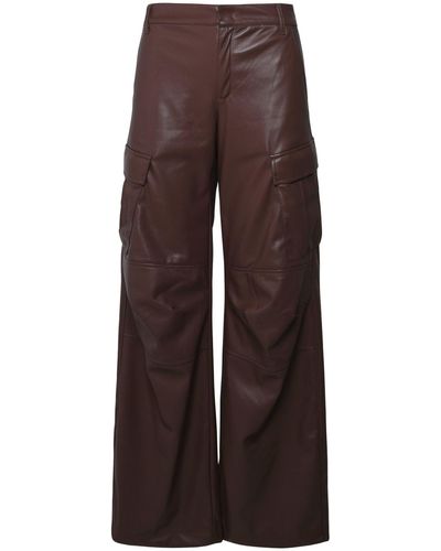 ANDAMANE Polyester Blend Trousers - Brown