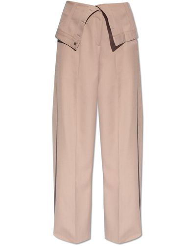 Acne Studios Pleat-front Trousers - Natural