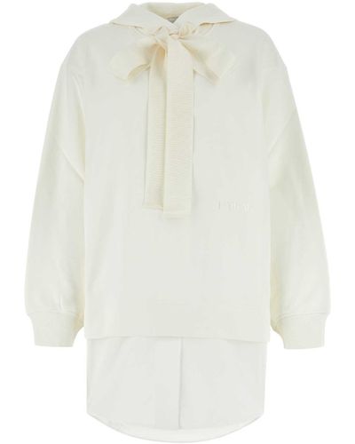 Patou Ivory Cotton Oversize Sweatshirt - White
