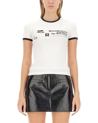 Courreges T-shirt With Logo - White