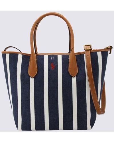 Polo Ralph Lauren And Cotton Tote Bag - Blue