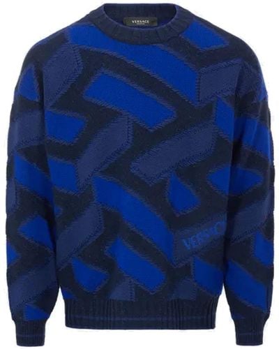 Versace Logo Sweater - Blue