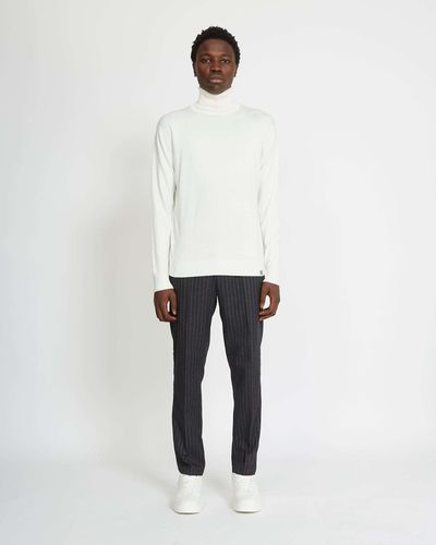 John Richmond Turtleneck Sweater With Contrasting Edges - White