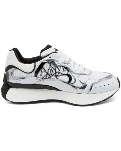 Alexander McQueen Sprint Runner Sneakers In - White