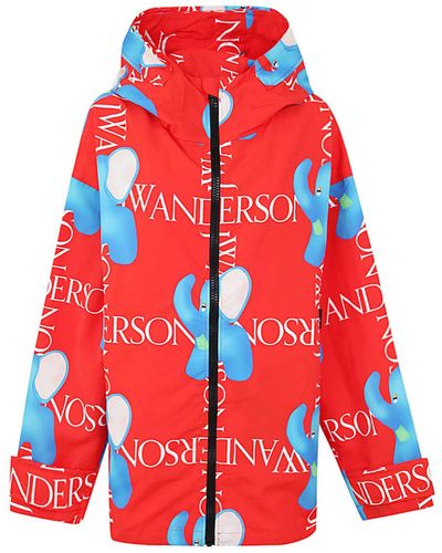 JW Anderson Hooded Shell Jacket - Red
