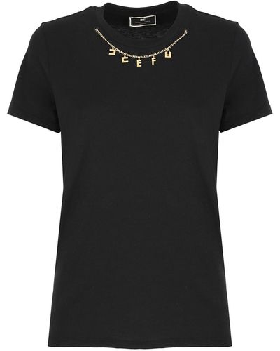 Elisabetta Franchi T-Shirts And Polos - Black
