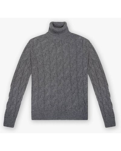 Larusmiani Turtleneck Sweater Col Du Pillon Sweater - Gray