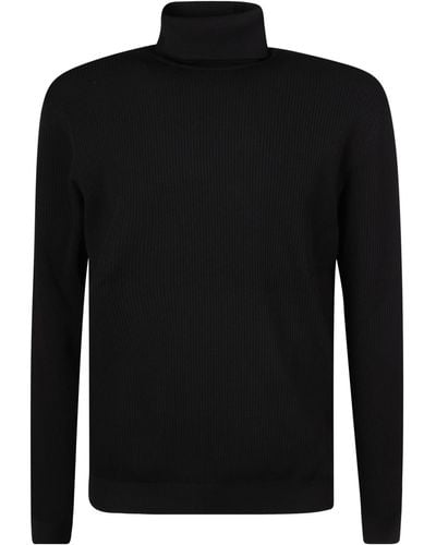 Rrd Amos Lupin Turtleneck Knit Sweater - Black