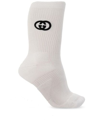 Gucci Socks With Logo, - White