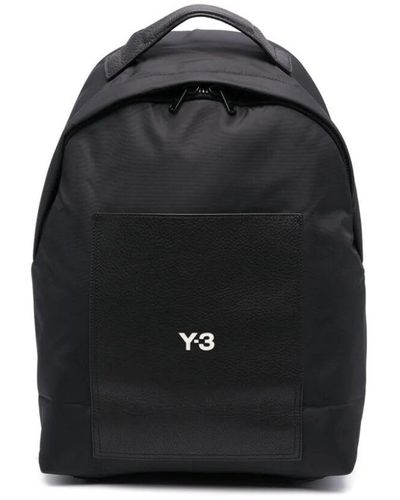 Y-3 Lux Logo-print Backpack - Black