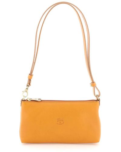 Il Bisonte Lucia Leather Shoulder Bag - Orange