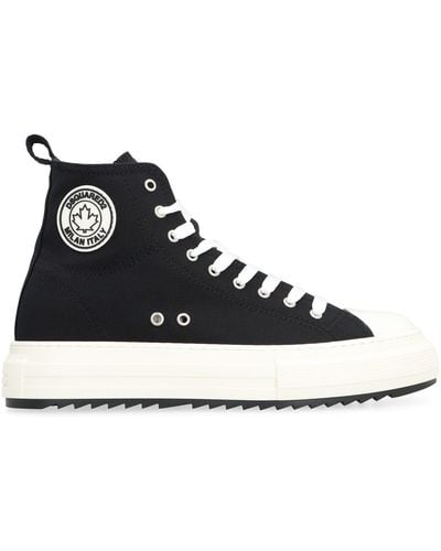 DSquared² Canvas High-Top Trainers - Black
