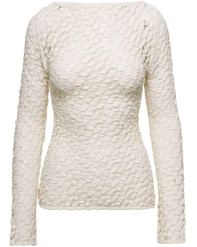 Rohe Jumper With Boat Neckline - Natural
