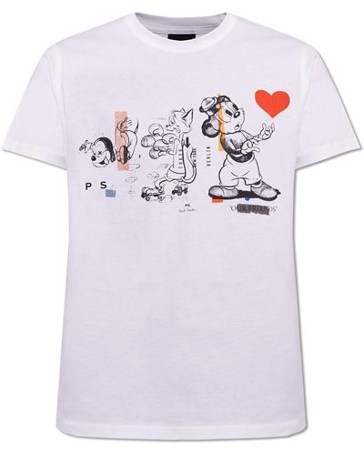 PS by Paul Smith Ps Paul Smith Printed T-Shirt T-Shirt - White