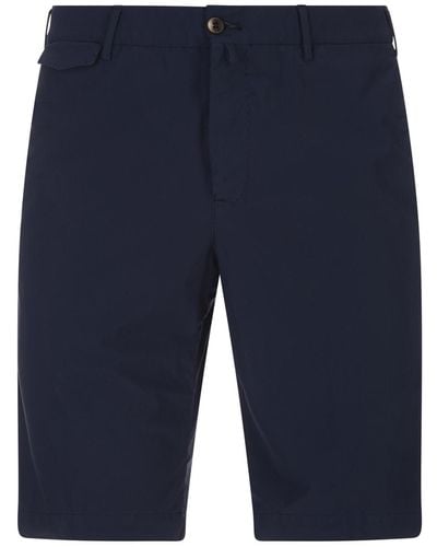 PT Torino Dark Stretch Cotton Shorts - Blue