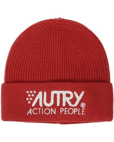 Autry Cap Sporty Beanie - Red