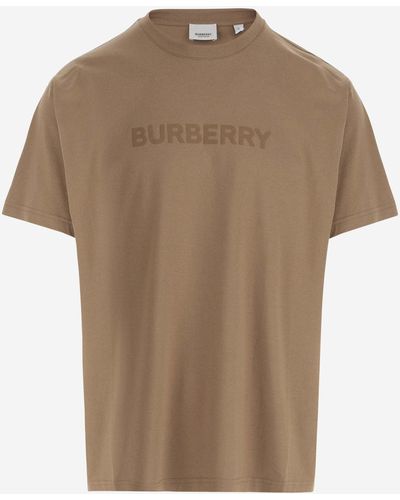 Burberry Cotton T-Shirt With Logo - Brown