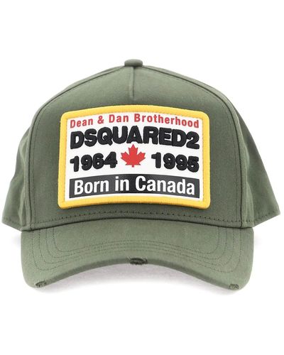 DSquared² Baseball Cap With Logoed Patch - Green
