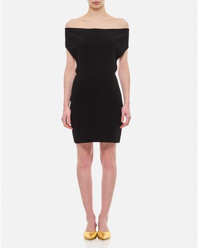 Jacquemus Off-The-Shoulder Short Dress - Black