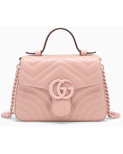 Gucci Gg Marmont Leather Mini Handbag - Pink