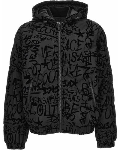 Versace Logo-print Hooded Jacket - Black
