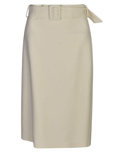 P.A.R.O.S.H. Belted Skirt - Natural