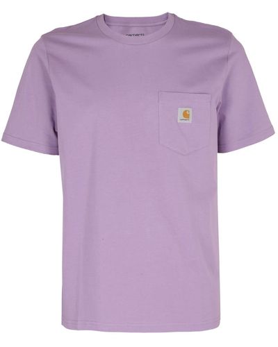 Carhartt Ss Pocket Tshirt Single Jersey - Purple