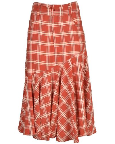 WEILI ZHENG S Brick Skirt - Red