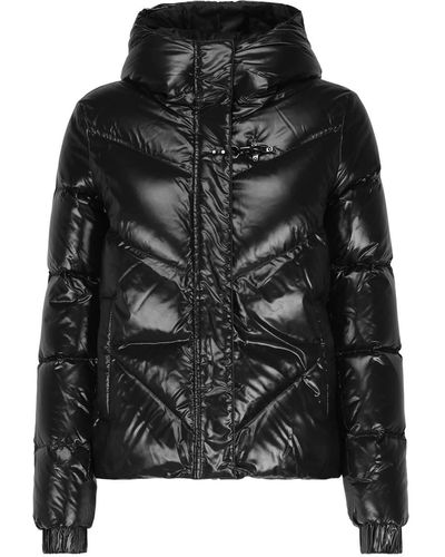 Fay Down Jacket With Hood - Black