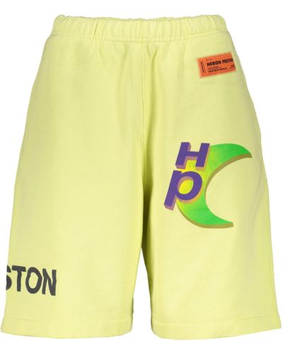 Heron Preston Fleece Shorts - Yellow