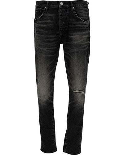 Purple Brand Skinny Jeans With Rips - Black