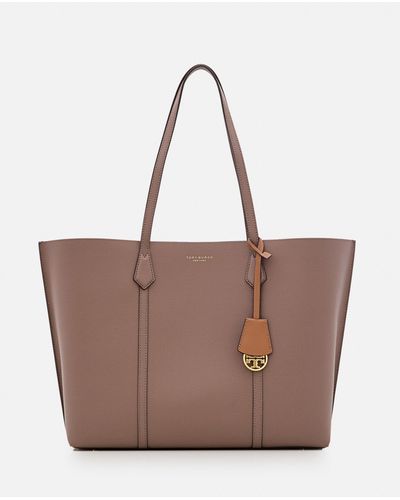 Tory Burch Perry Triple-Compartment Tote Bag - Brown