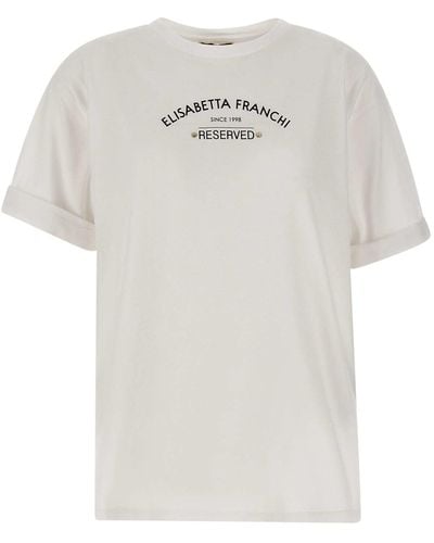 Elisabetta Franchi Urban Cotton T-shirt - White