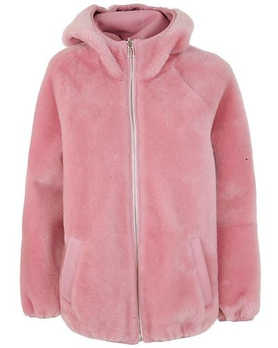 Blancha Shearling Jacket - Pink