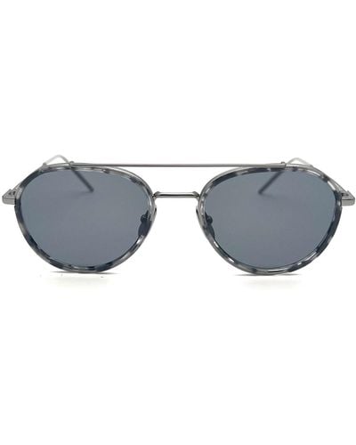 Thom Browne Oval Frame Sunglasses - Blue
