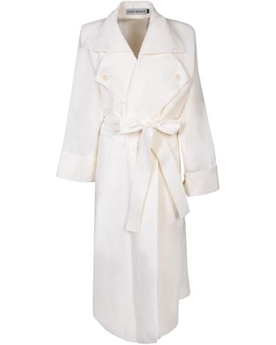 Issey Miyake Oversize White Trench Coat