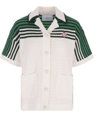 Casablanca And Green Tennis Crochet Shirt