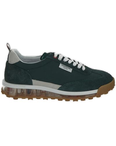 Thom Browne Translucent-Sole Lace-Up Trainers - Green