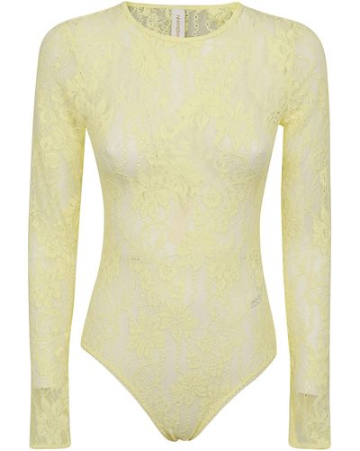 Zimmermann Lace Bodysuit - Yellow