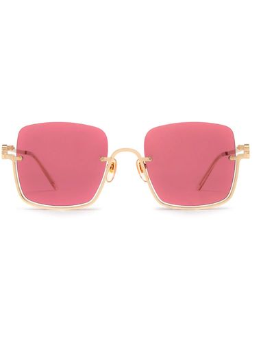 Gucci Gg1279s Gold Sunglasses - Pink