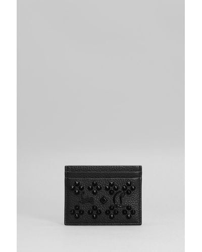 Christian Louboutin W Kios Wallet In Leather - Grey