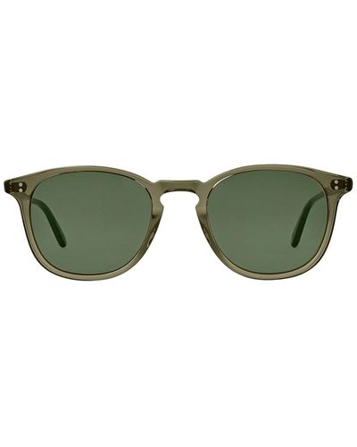 Garrett Leight Kinney Sun Bio Deep Olive/semi-flat Pure G15 Sunglasses - Green
