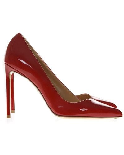 Francesco Russo Patent Leather Court Shoes - Red