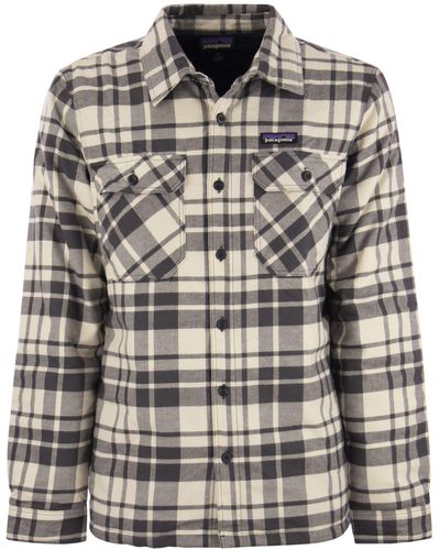 Patagonia Medium Weight Organic Cotton Insulated Flannel Shirt Fjord - Multicolor