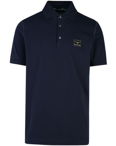 Dolce & Gabbana Cotton Polo Shirt - Blue