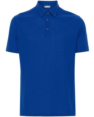 Zanone Short Sleeves Polo - Blue