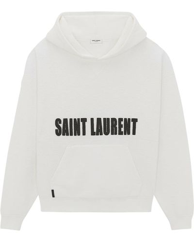 Saint Laurent Hoodie Matiere Inver - White