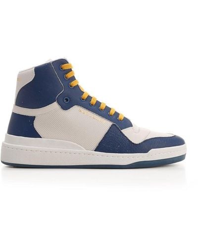 Saint Laurent Sl/24 Mid-Top Sneakers - Blue