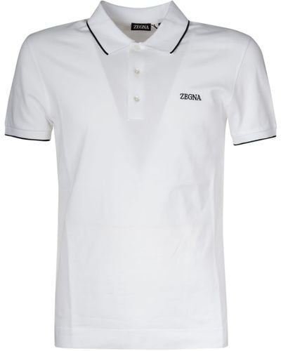 ZEGNA Logo Polo Shirt - White