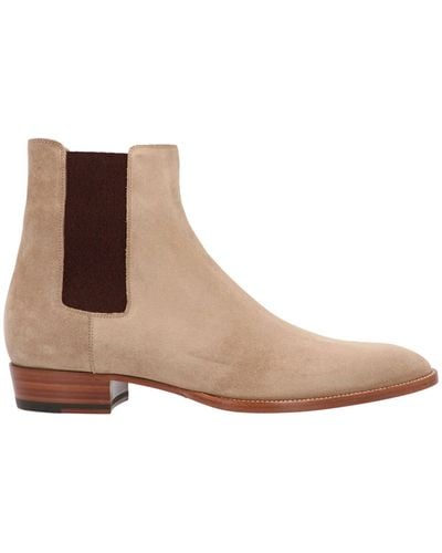 Saint Laurent 'wyatt' Ankle Boots - Brown